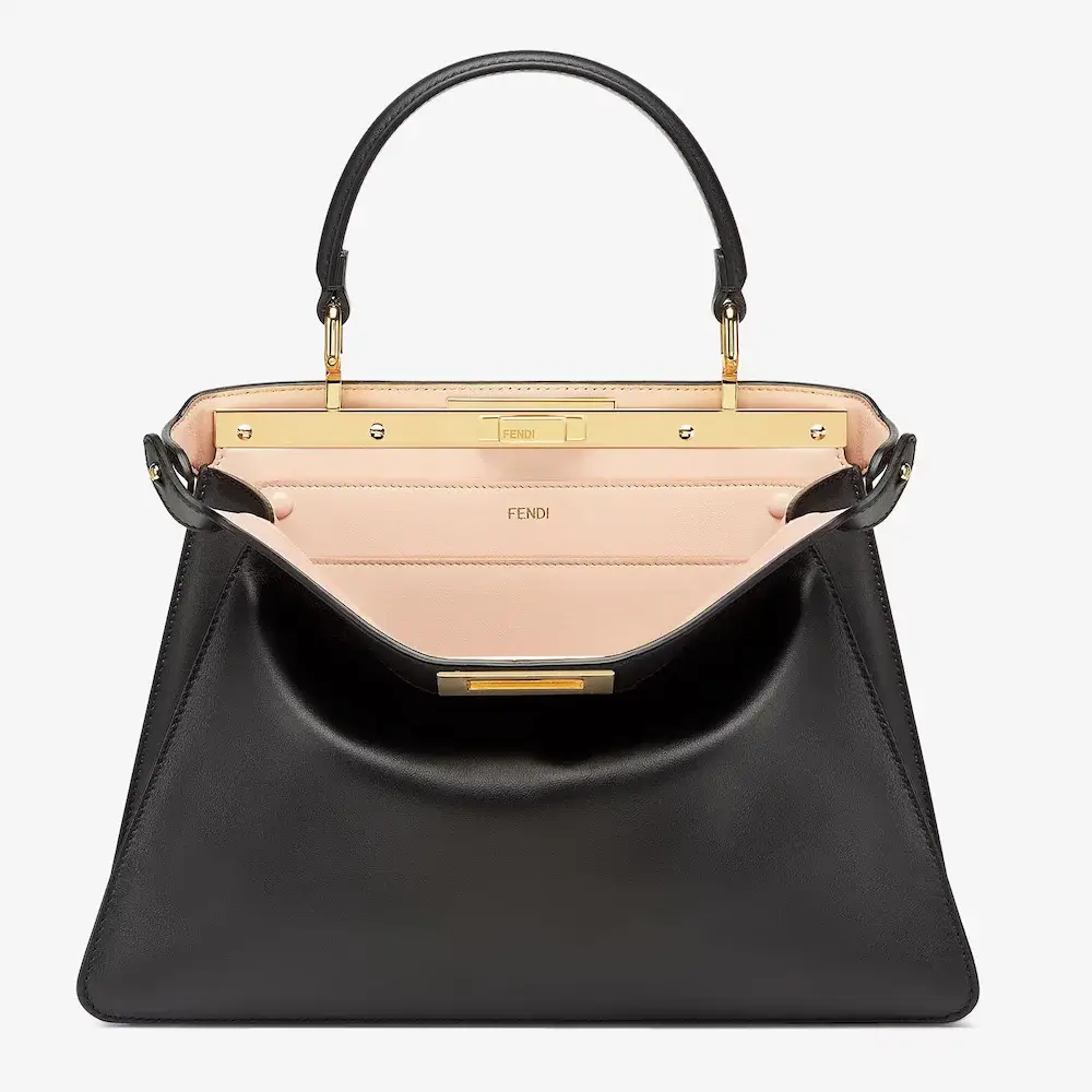 Fendi Peekaboo ISeeU Medium Black calf leather bag
