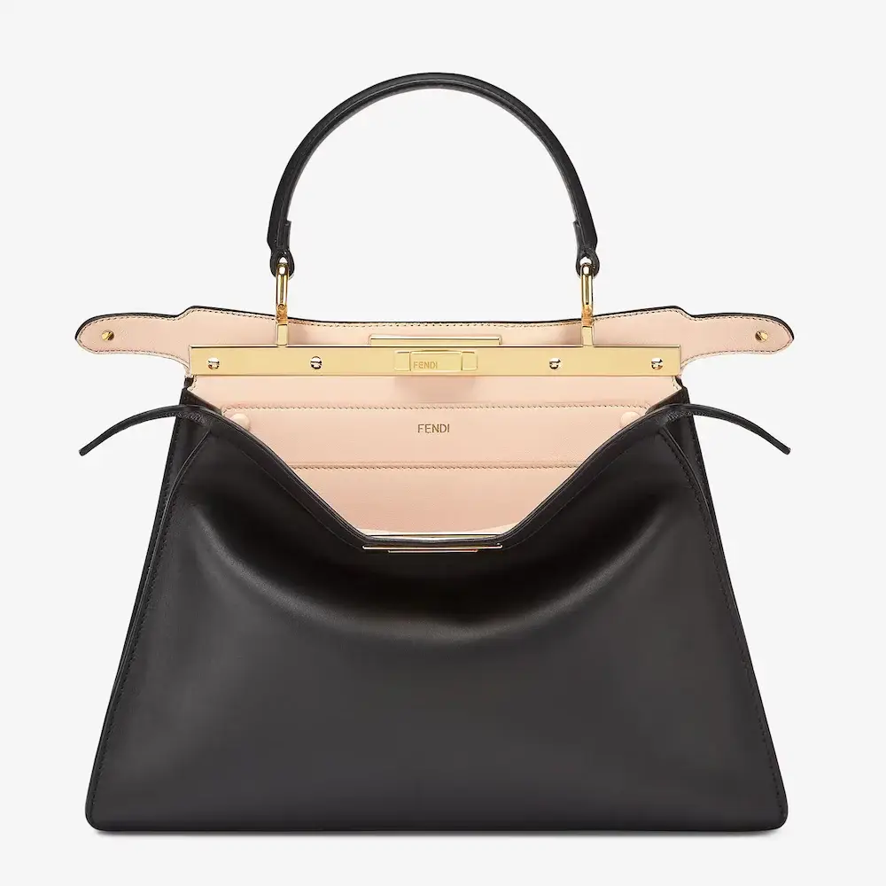 Fendi Peekaboo ISeeU Medium Black calf leather bag Interior 3
