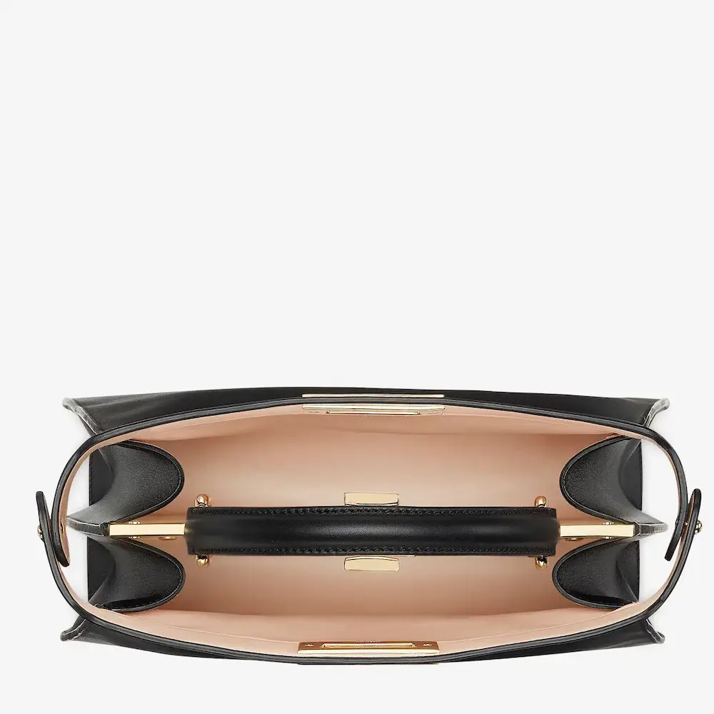 Fendi Peekaboo ISeeU Medium Black calf leather bag interior 2
