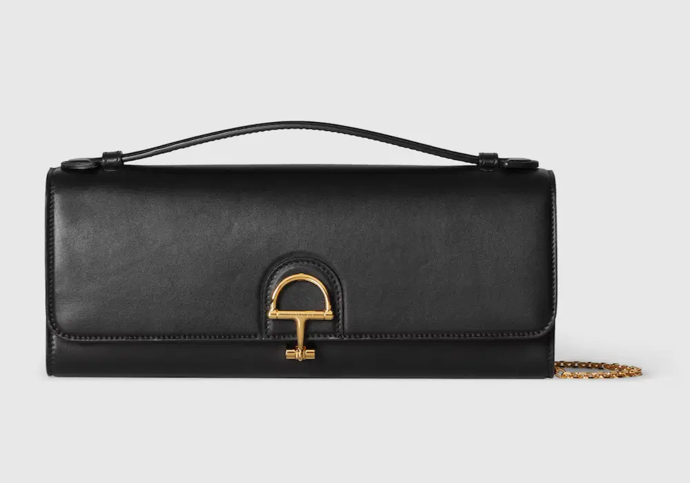 Gucci 73 clutch Black smooth leather front image