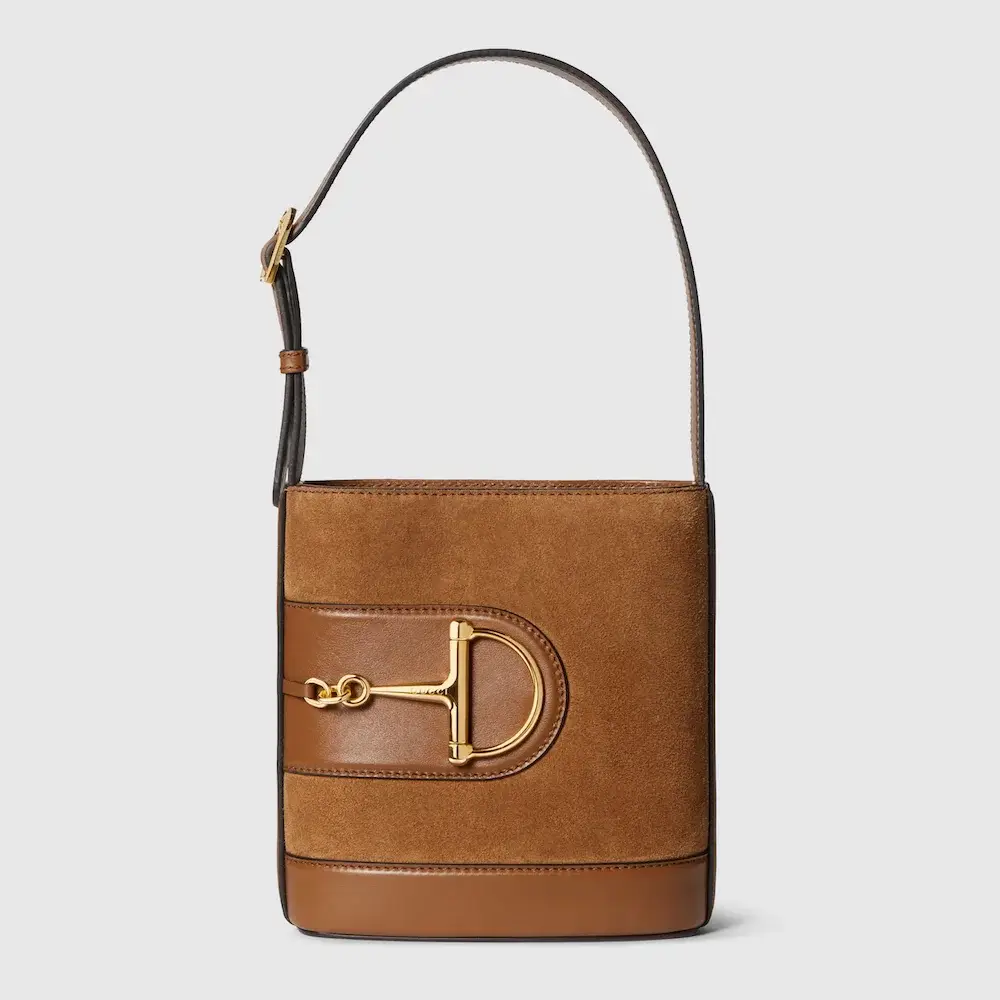 Gucci 73 small bucket bag Brown soft suede