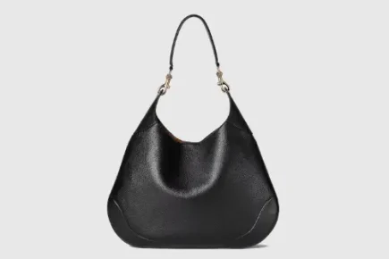 Gucci B maxi shoulder bag Black soft grainy leather featured image