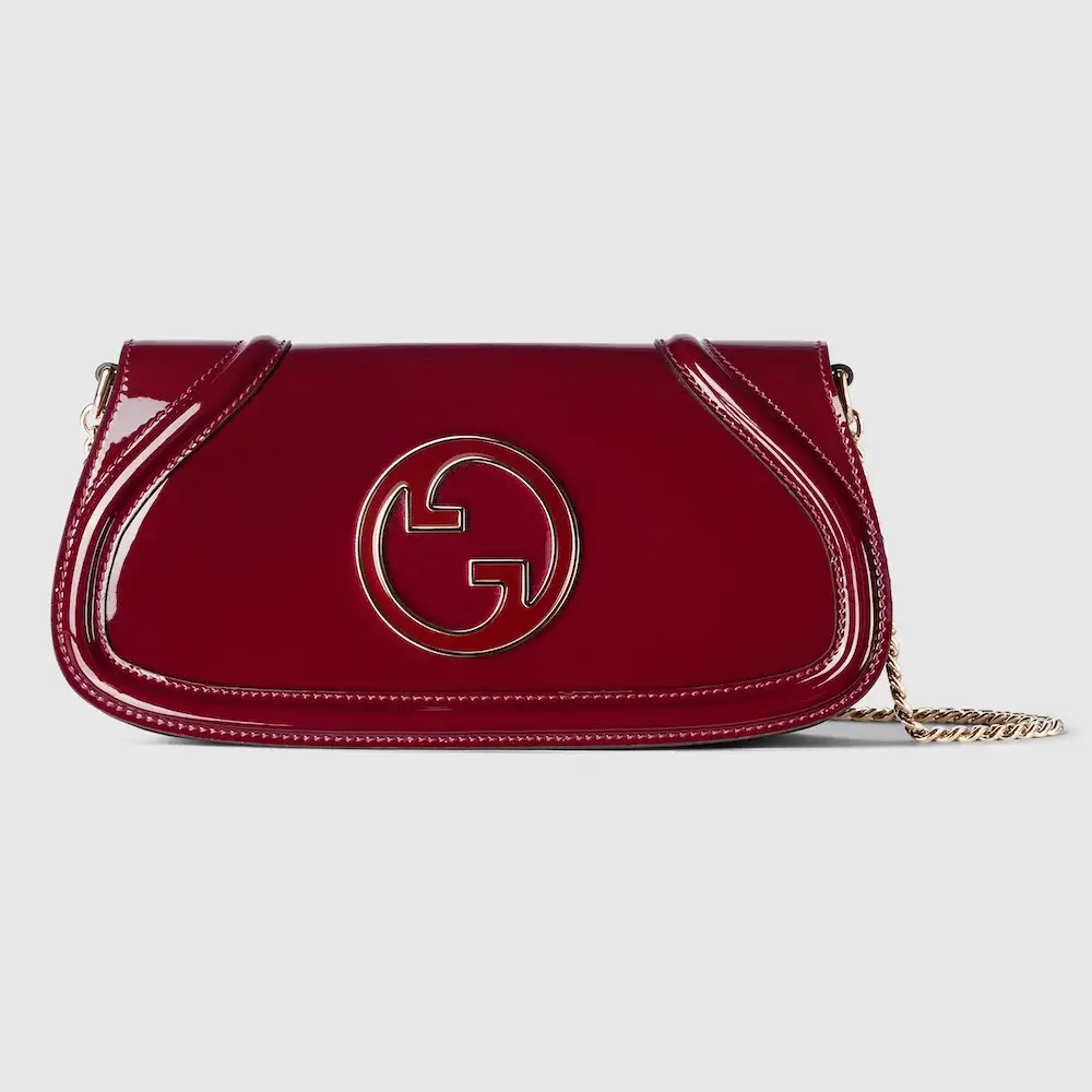 Gucci Blondie medium shoulder bag Gucci Rosso Ancora red patent leather