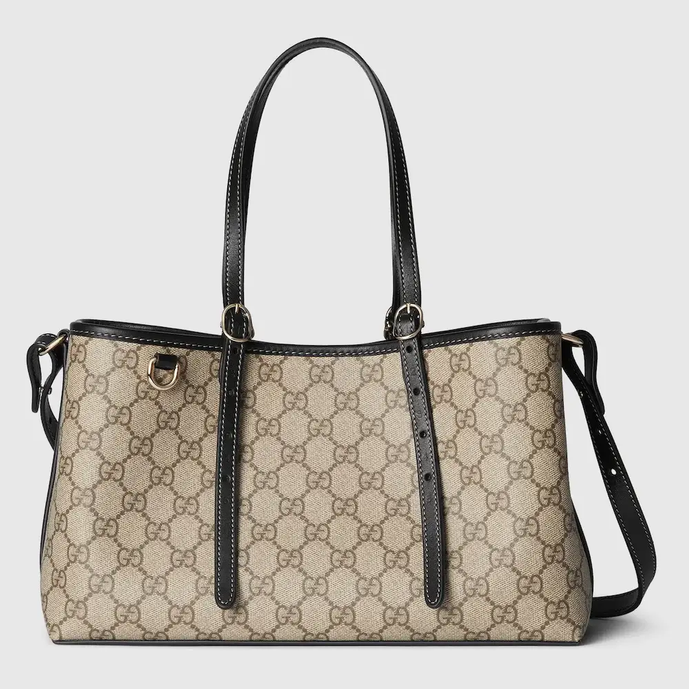 Gucci GG Emblem medium tote bag Beige and dark brown new GG Monogram copy