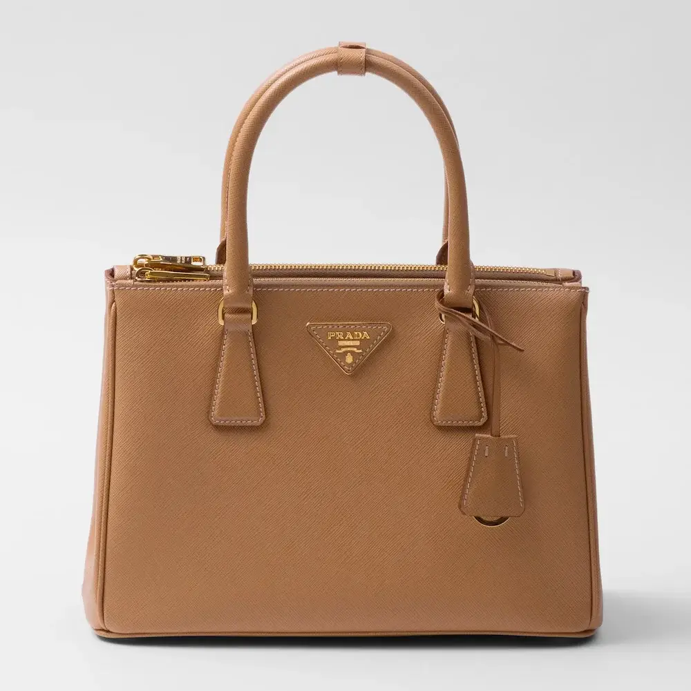 Medium Prada Galleria Saffiano leather bag caramel