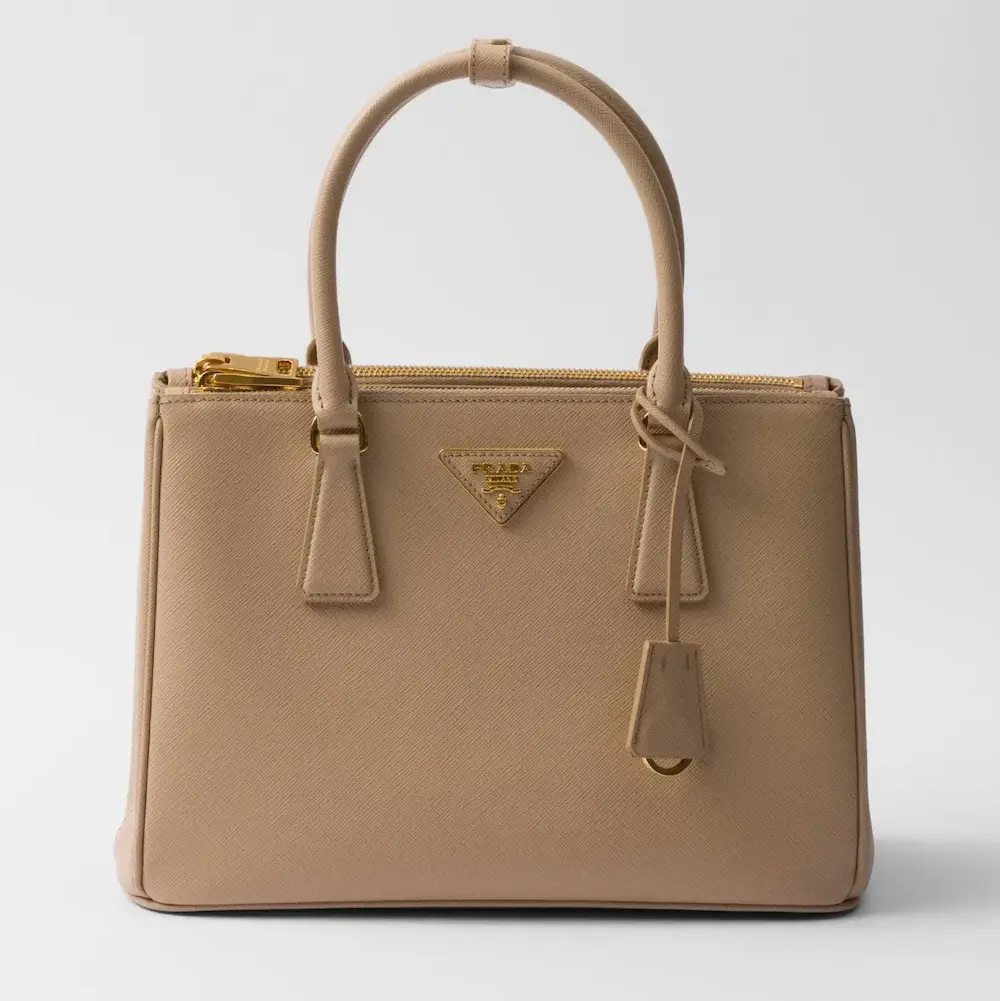 Medium Prada Galleria Saffiano leather bag sand beige