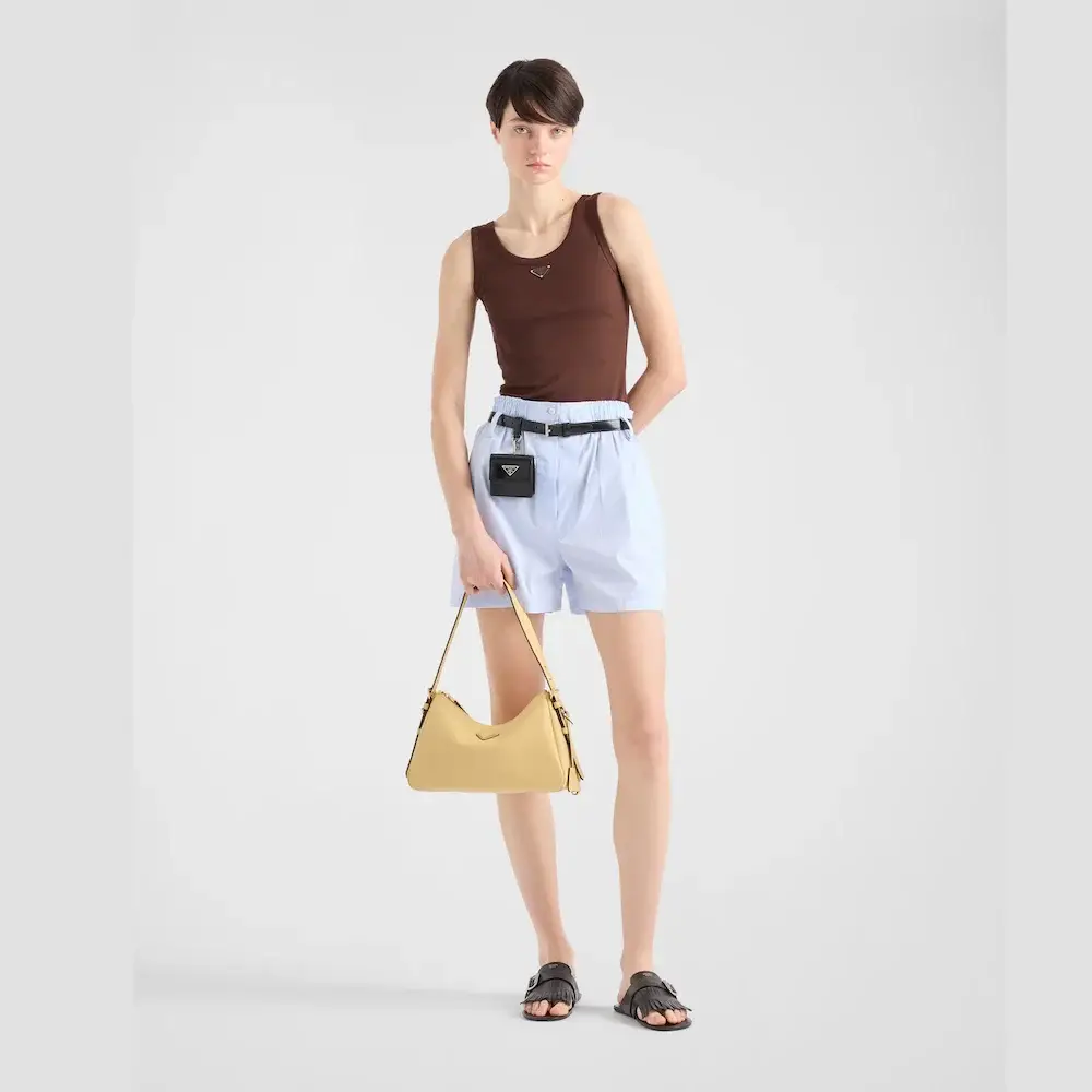 Prada Aimée medium leather shoulder bag handcarry