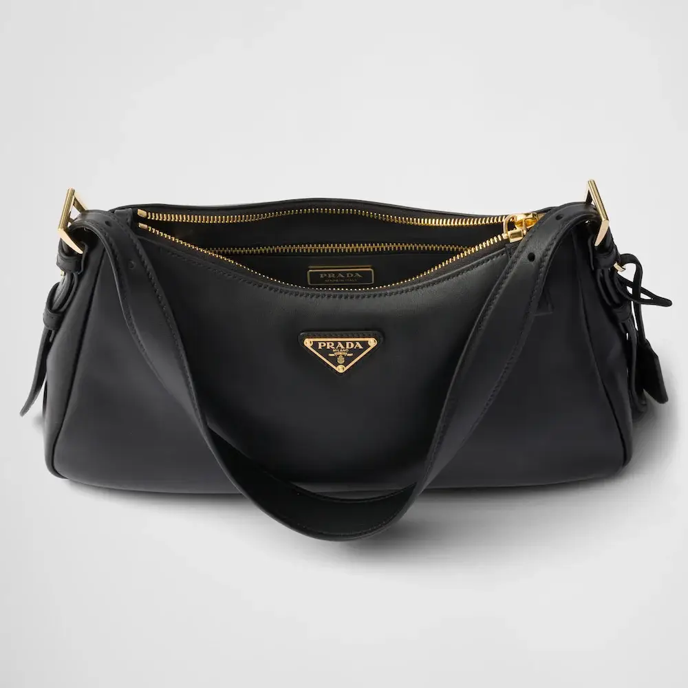 Prada Aimée medium leather shoulder bag interior
