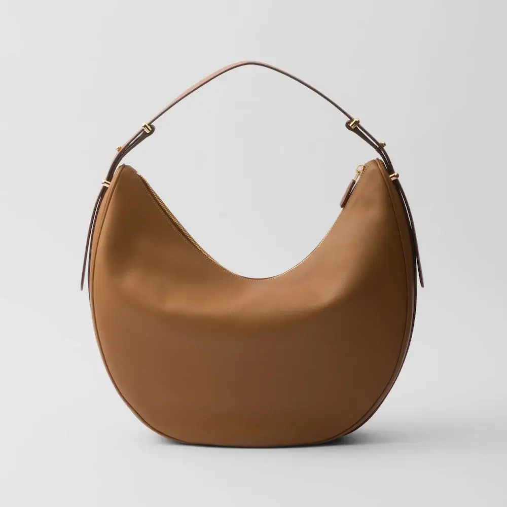 Prada Arqué large leather shoulder bag back