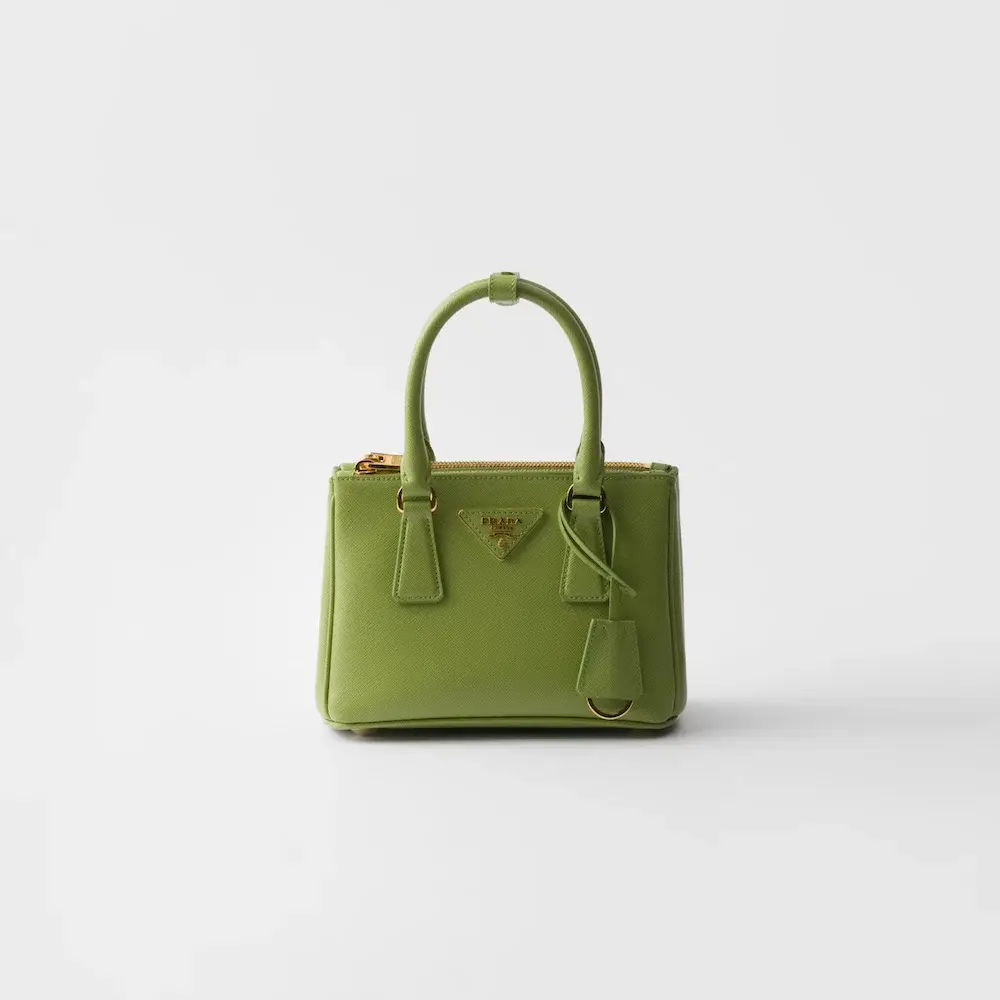 Prada Galleria Saffiano leather mini bag lawn green