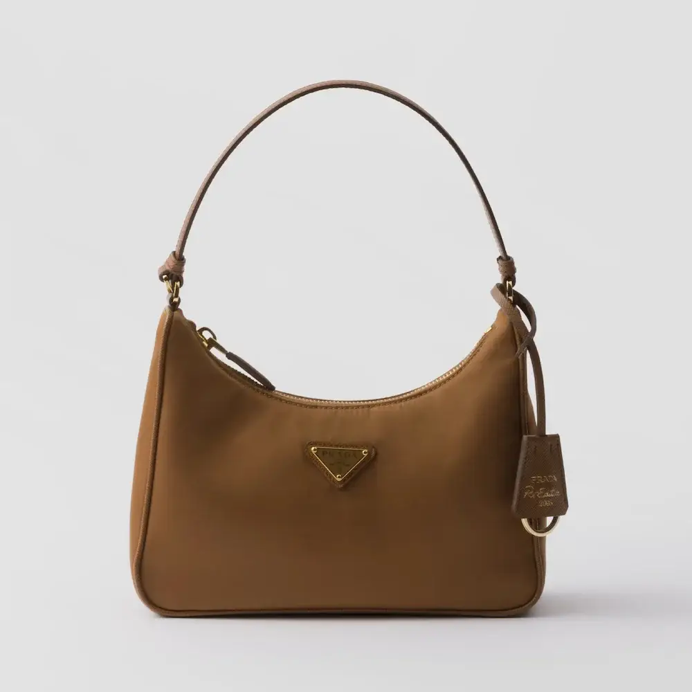 Prada Re Edition 2005 Re Nylon and Saffiano mini bag brandy