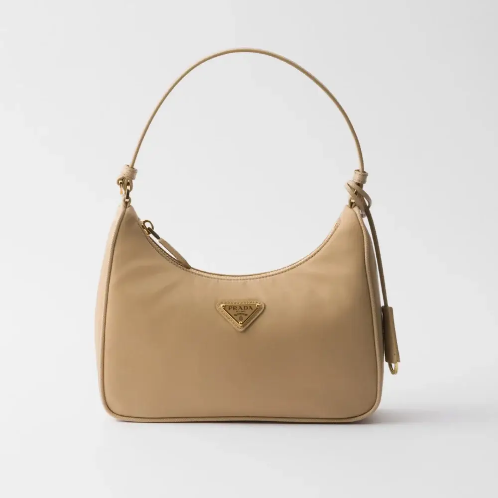 Prada Re Edition 2005 Re Nylon and Saffiano mini bag camel