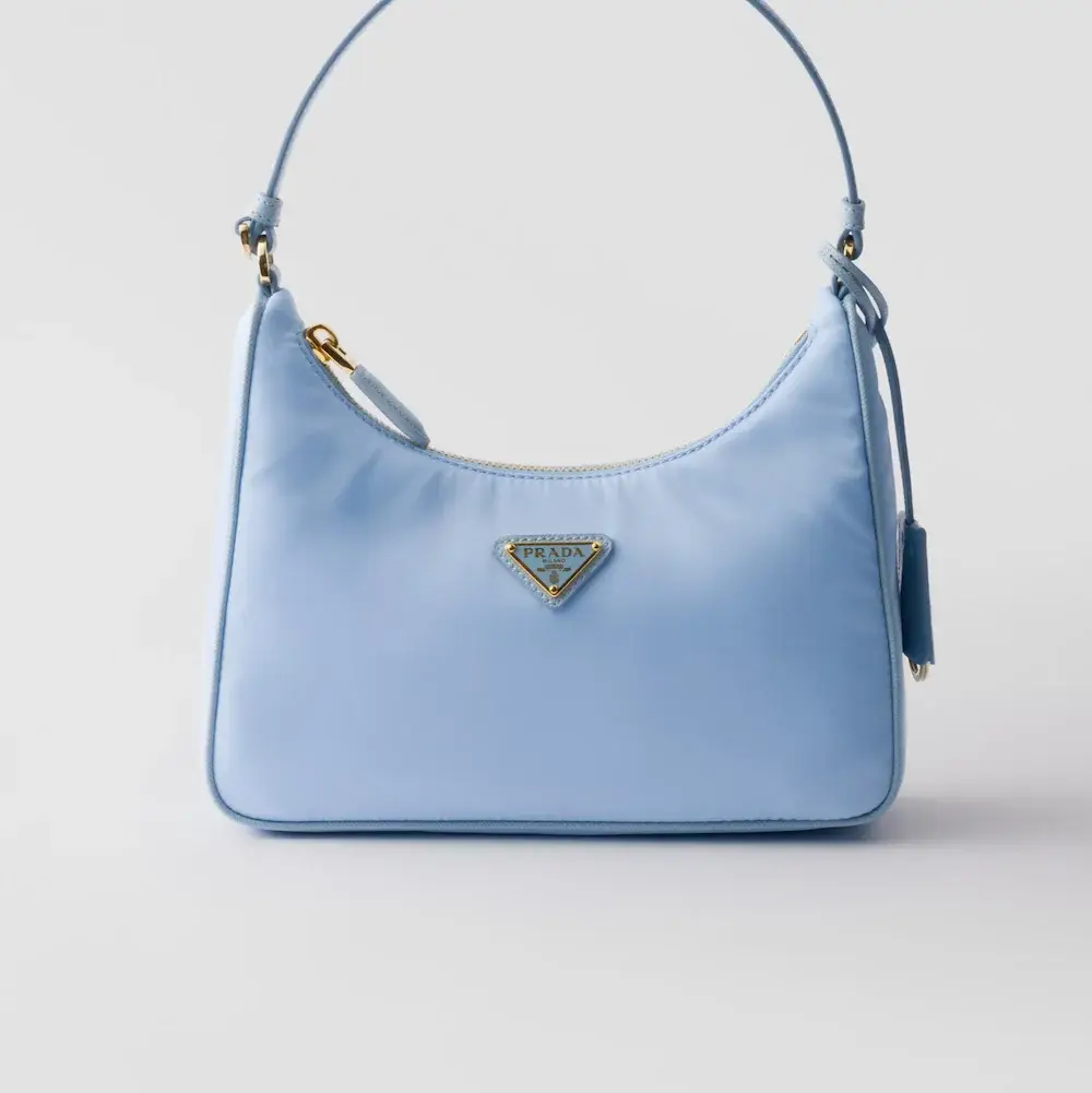 Prada Re Edition 2005 Re Nylon and Saffiano mini bag pale blue