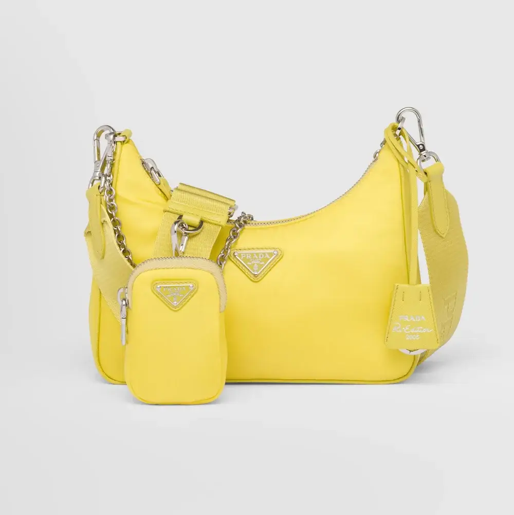 Prada Re Edition 2005 Re Nylon bag Citron Yellow