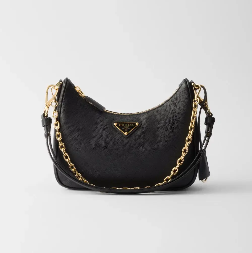 Prada Re Edition Saffiano leather mini bag black
