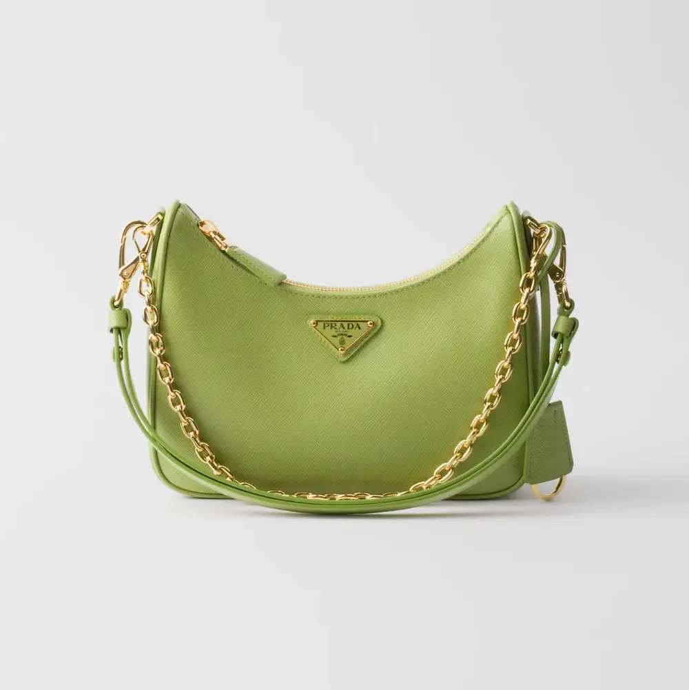 Prada Re Edition Saffiano leather mini bag lawn green