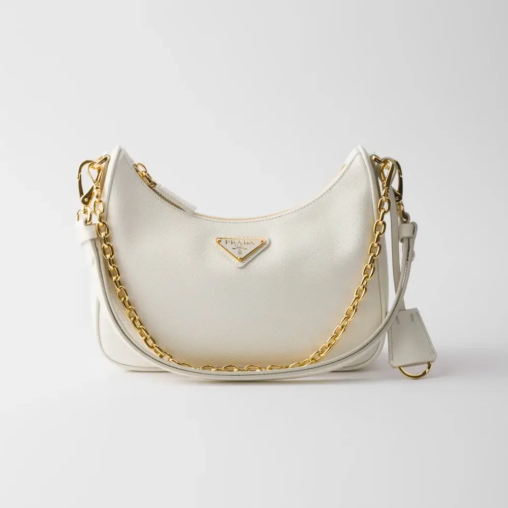 Prada Re Edition Saffiano leather mini bag white