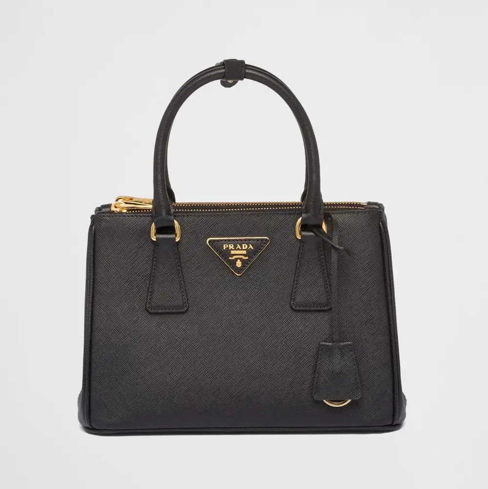 Small Prada Galleria Saffiano leather bag black