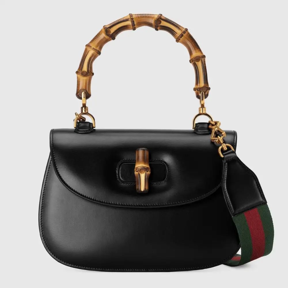 Gucci Bamboo 1947 medium bag Black leather