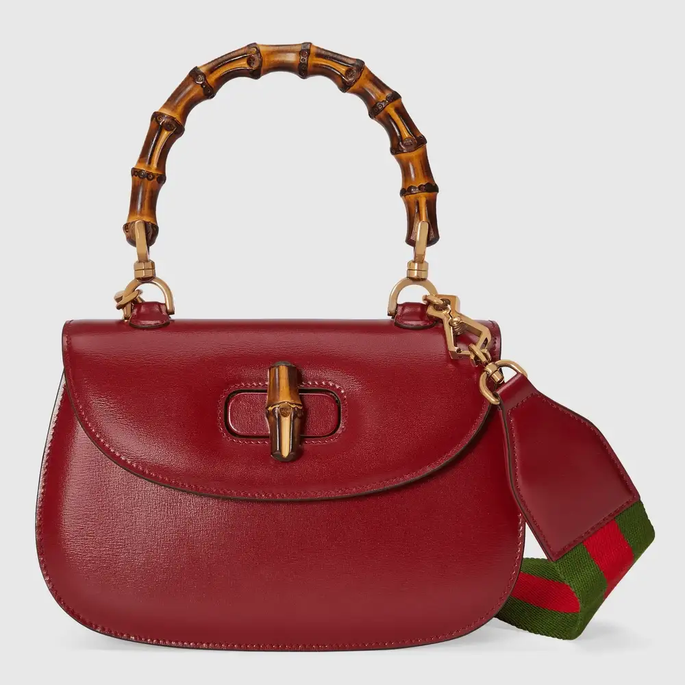 Gucci Bamboo 1947 small bag Red leather
