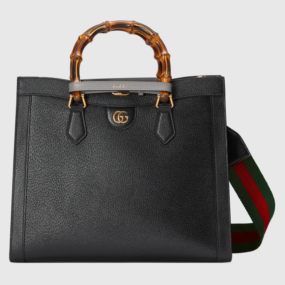 Gucci Diana Large Tote Bag Black Leather