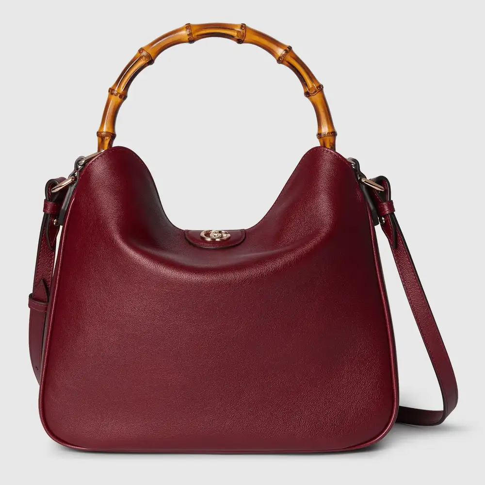 Gucci Diana medium shoulder bag Gucci Rosso Ancora red soft leather