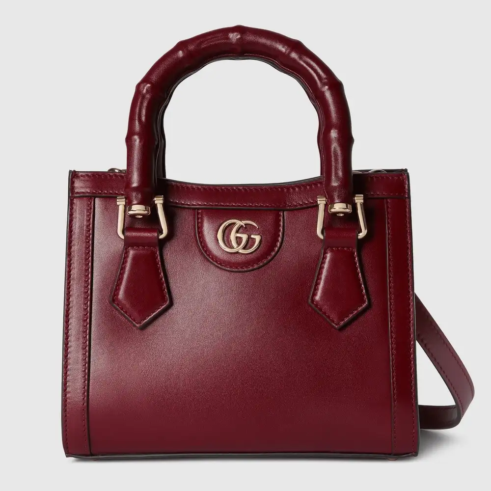 Gucci Diana small tote bag Gucci Rosso Ancora red soft leather