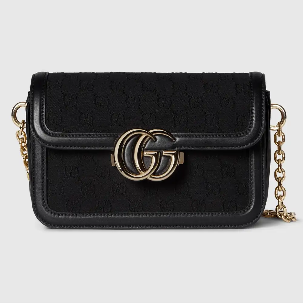 Gucci Go small shoulder bag Black GG canvas