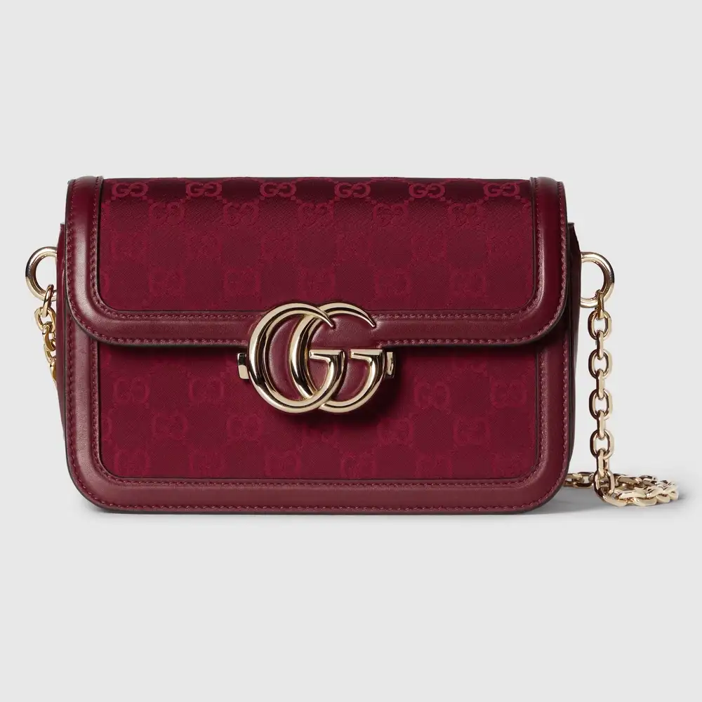 Gucci Go small shoulder bag Gucci Rosso Ancora red GG canvas
