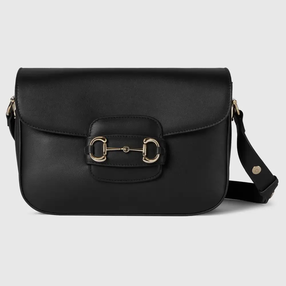 Gucci Horsebit 1955 Soft medium shoulder bag Black soft leather