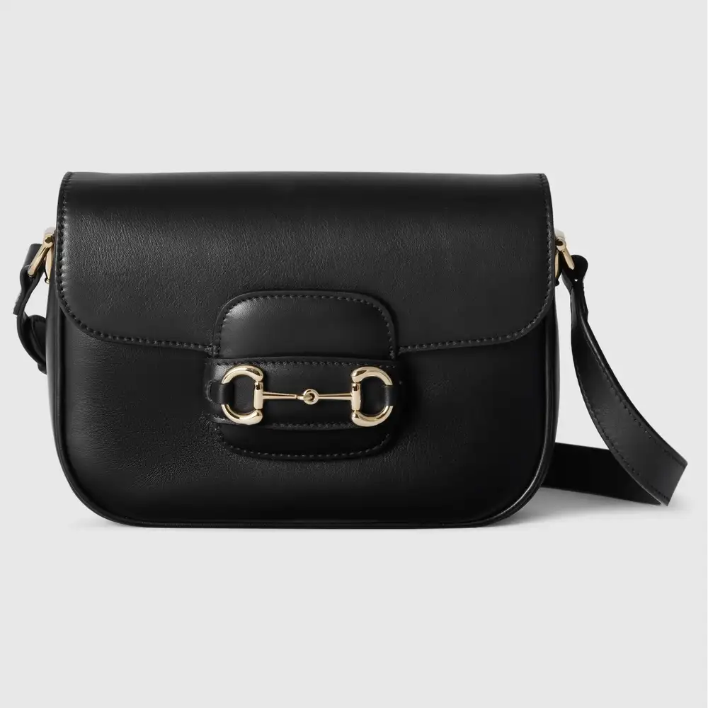 Gucci Horsebit 1955 Soft small shoulder bag Black soft leather