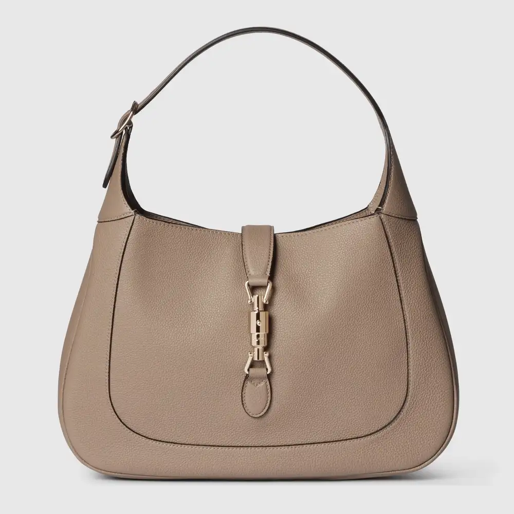 Gucci Jackie 1961 large bag Taupe natural grain leather