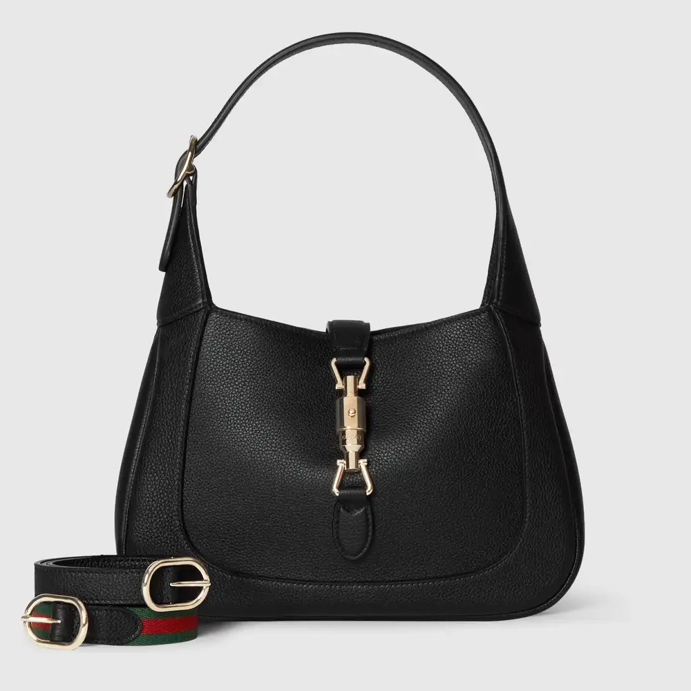Gucci Jackie 1961 medium bag Black natural grain leather
