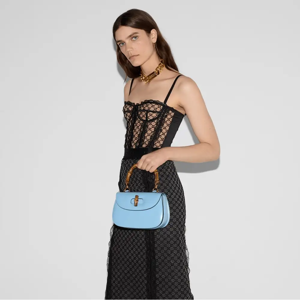 Gucci Small Bamboo 1947 Bag model handcarry