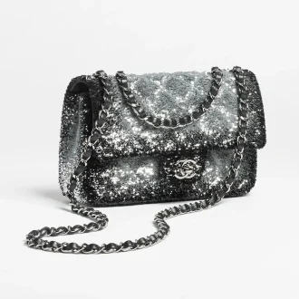 Chanel evening bag quilted gradient sequins ruthenium finish metal AS4298B21469U3503 #2