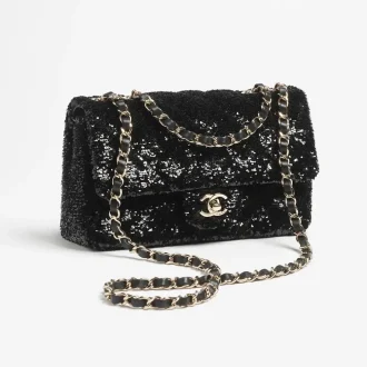 Chanel evening bag quilted sequins gold tone metal AS4298B2145194305 #2