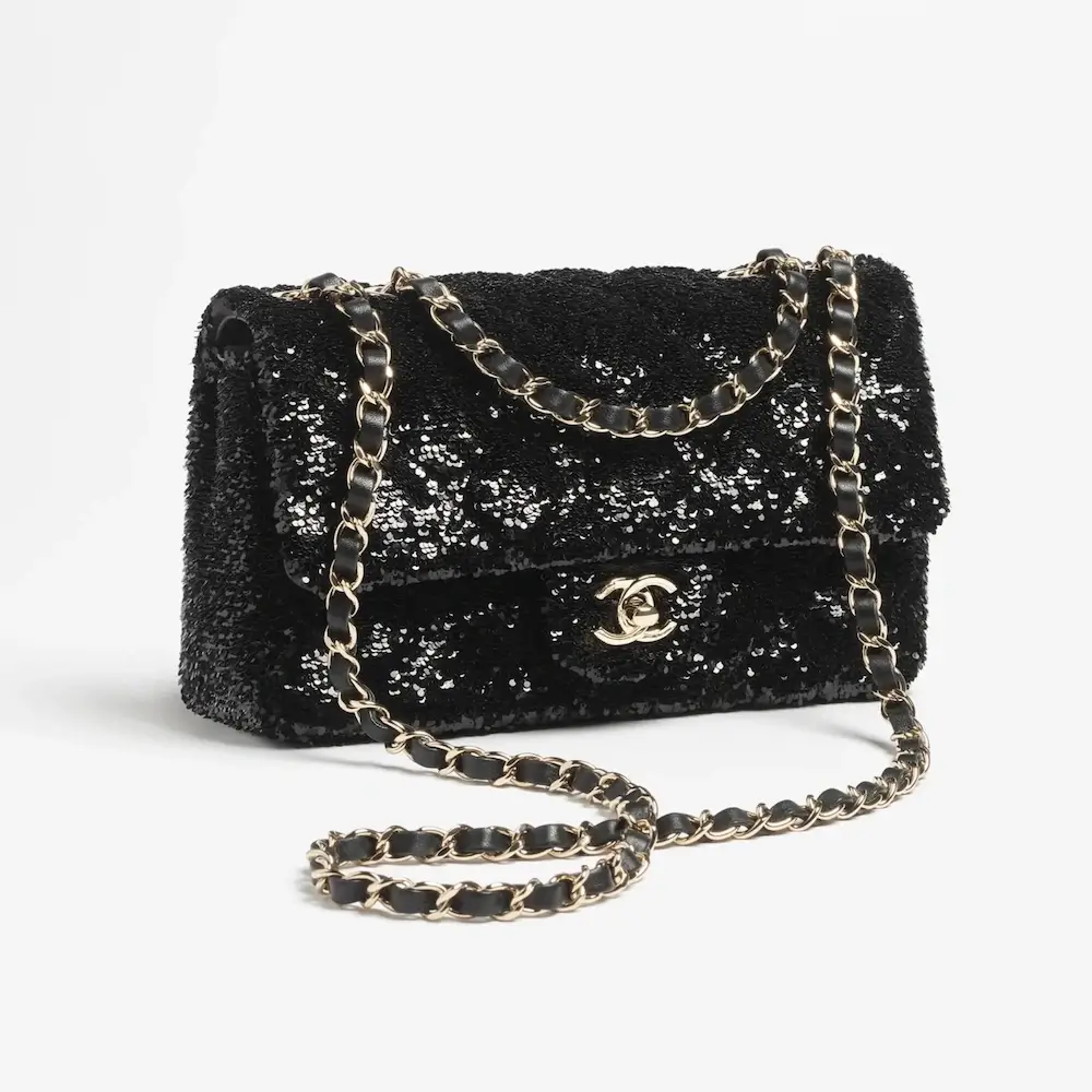 Chanel evening bag quilted sequins gold tone metal AS4298B2145194305 #2