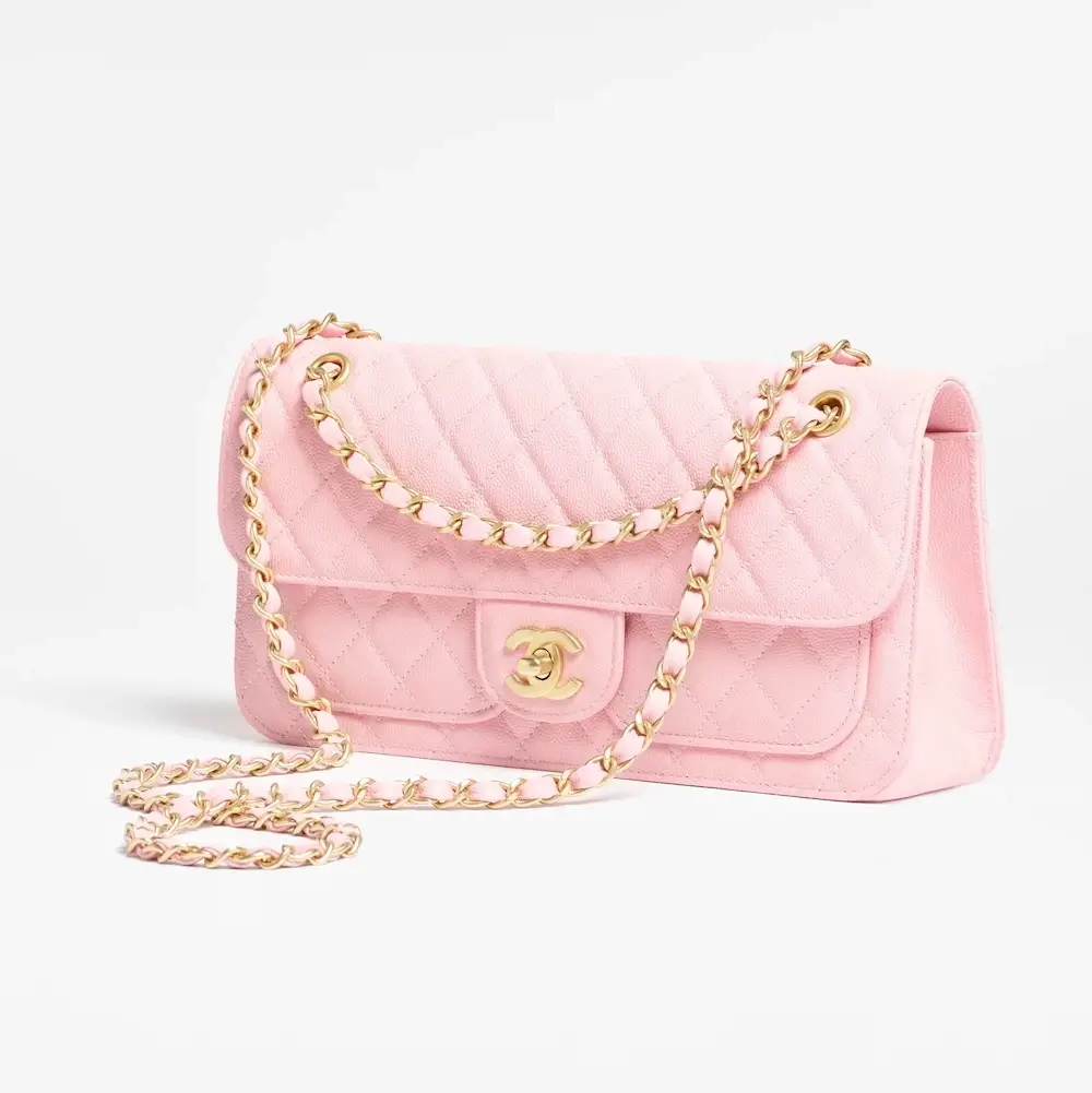 Chanel flap bag grained shiny calfskin gold tone metal AS5694B21407U2360 #2