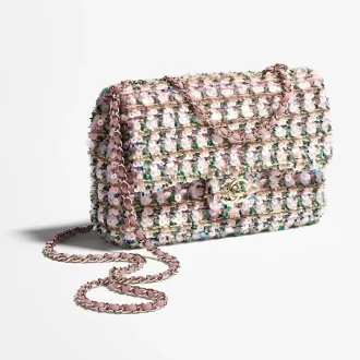 Chanel flap bag sequins gold tone metal AS4561B20755U2247