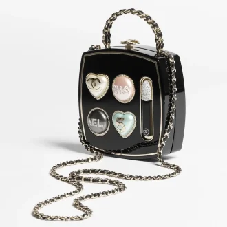 Chanel makeup palette minaudiere plexi strass gold tone metal AS5652B21915U2093 #2