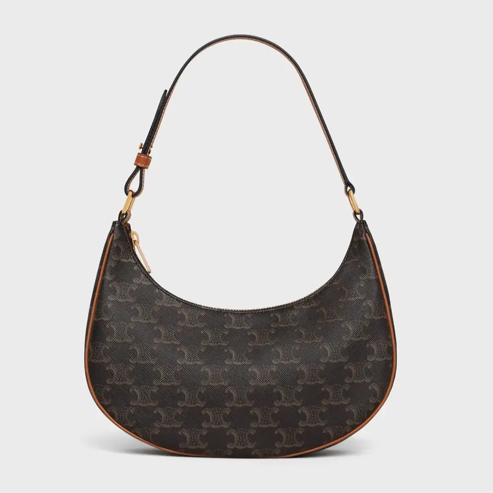 Celine Ava Bag In Triomphe Canvas And Calfskin Tan