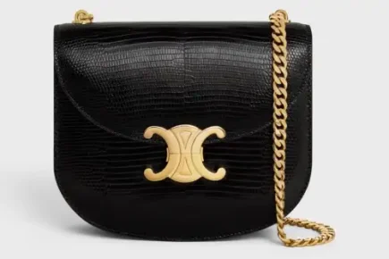 Celine Chain Besace Clea In Lizard Black Featured image
