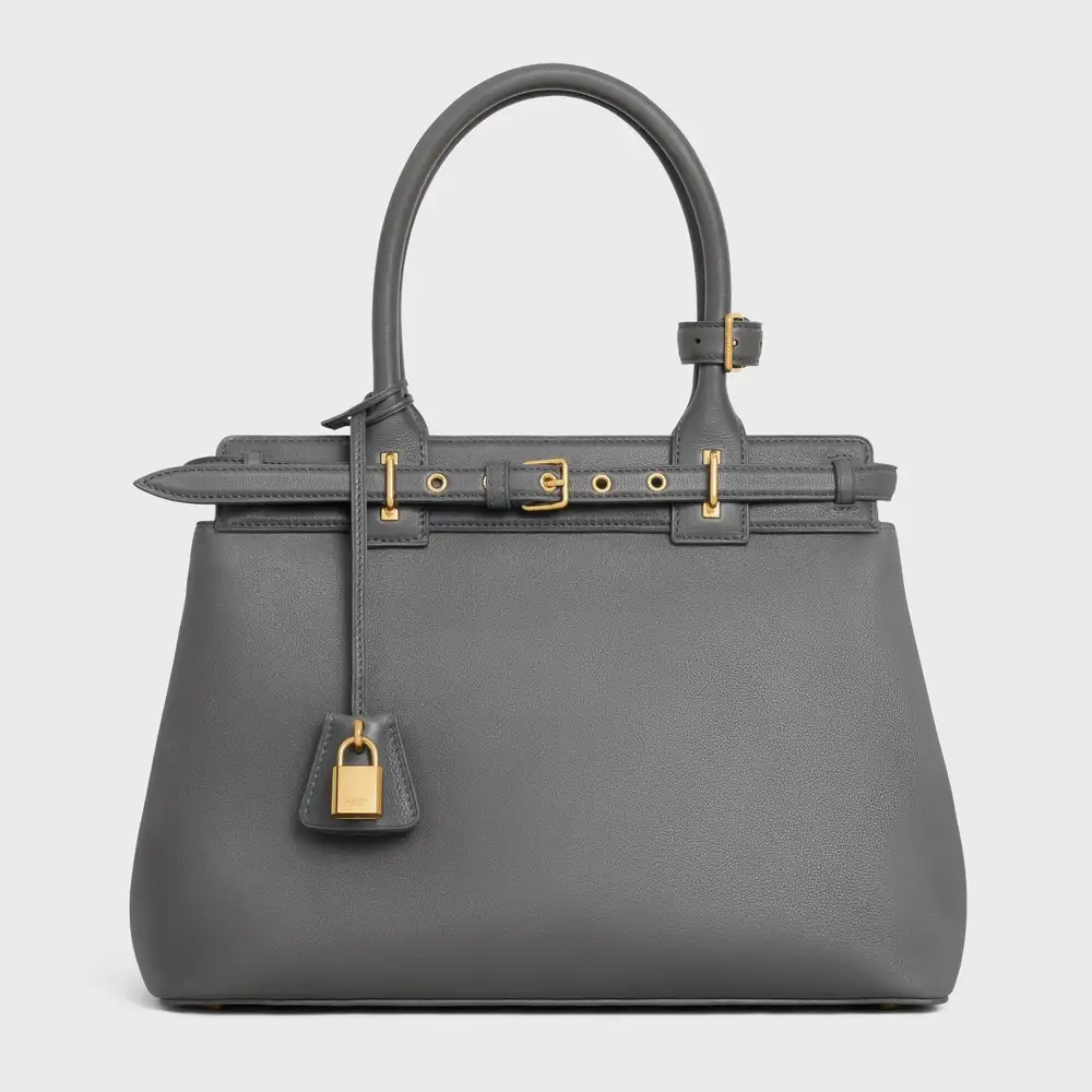 Celine Conti Bag In Supple Grained Calfskin Anthracite