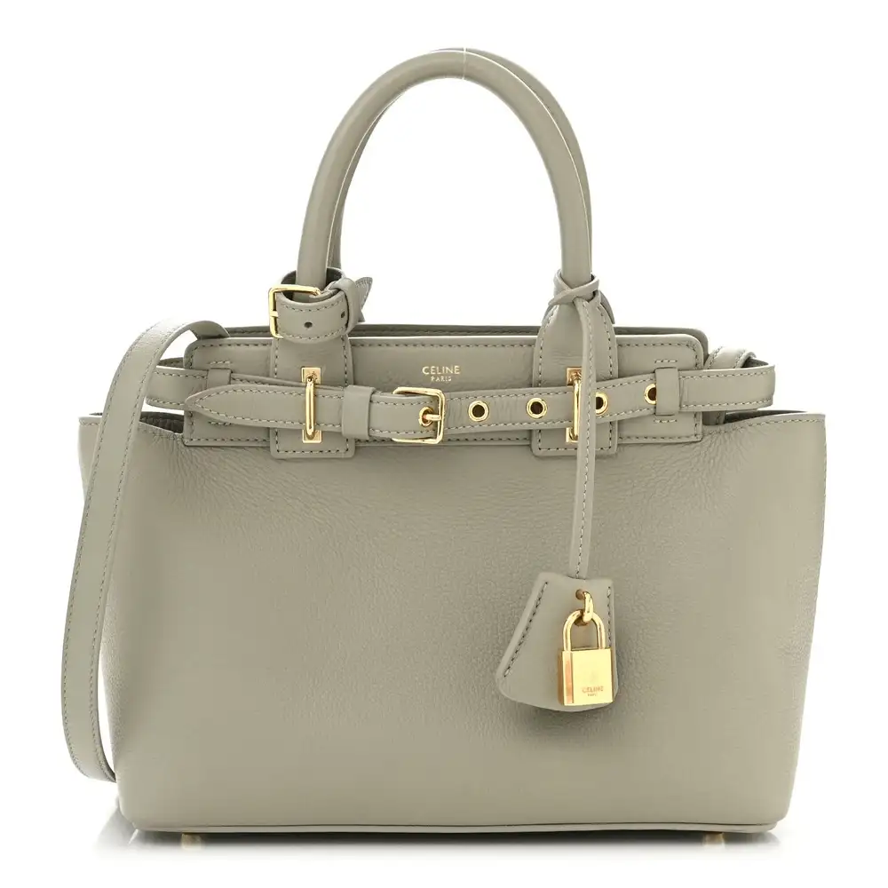 Celine Grained Calfskin Teen Conti Green Clay
