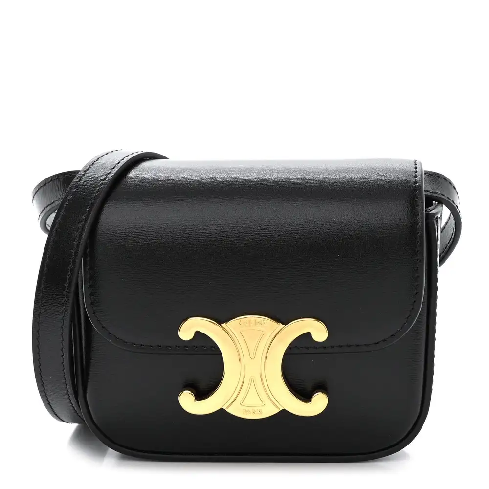Celine Shiny Calfskin Mini Claude Black
