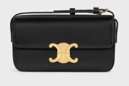 Celine Shoulder Bag Claude In Shiny Calfskin Black Featured image