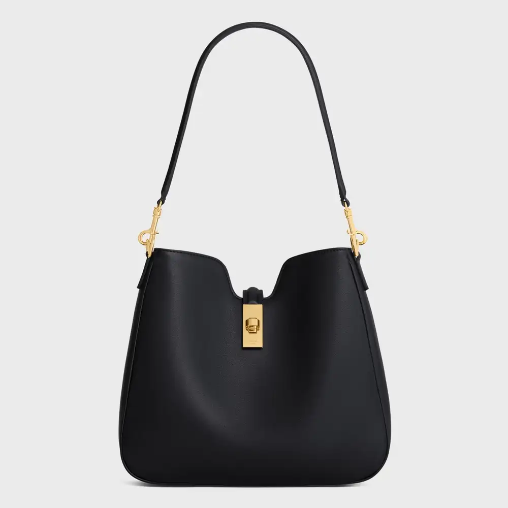 Celine Small Camille 16 Soft Bag In Smooth Calfskin Black