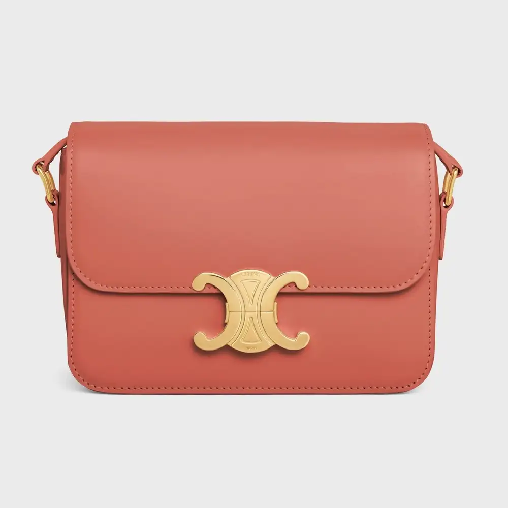 Celine Teen triomphe Bag In Shiny Calfskin Lychee