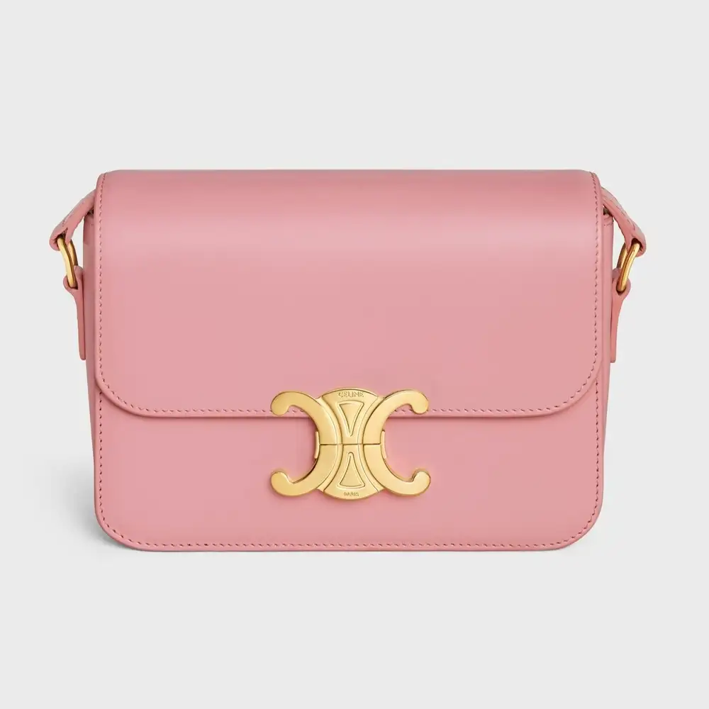 Celine Teen triomphe Bag In Shiny Calfskin Rose