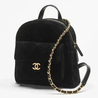 Chanel backpack suede calfskin gold tone metal AS5793B2203794305 #2
